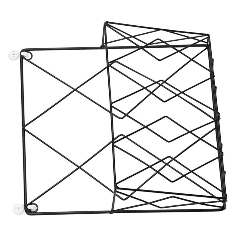 EXAOMBLE Wall-mounted Iron Book Supporter for Home Office Black Magazine Holder Books Organizer Stylish Storage Rack for Living Room Reading Room Decor
