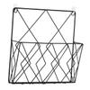 EXAOMBLE Wall-mounted Iron Book Supporter for Home Office Black Magazine Holder Books Organizer Stylish Storage Rack for Living Room Reading Room Decor view 2