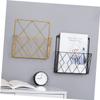 EXAOMBLE Wall-mounted Iron Book Supporter for Home Office Black Magazine Holder Books Organizer Stylish Storage Rack for Living Room Reading Room Decor view 3