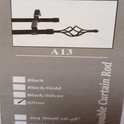 204 Double Rod 28-48 A-21 Black/Silver
