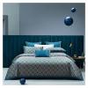 1000TC Egyptian Cotton Bedding Sets Duvet Cover Fitted Sheet Elastic Linen Pillowcase 4pcs(C,Fitted Bed Sheet_King 4PCS) view 1