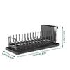kowiofame Cup Drying Rack Dish Drying Water Bottle Dryer Rack Long Kitchen Sink Counter Drainer Over Tray Plate Forks Glass Cups Spoons Organizer view 2