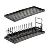 kowiofame Cup Drying Rack Dish Drying Water Bottle Dryer Rack Long Kitchen Sink Counter Drainer Over Tray Plate Forks Glass Cups Spoons Organizer view 4