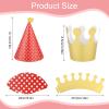 FdcLixuvol 11 PCS Party Hats, Birthday Party Cone Hats with Pom Poms Bright Colorful Cone Birthday Paper Hat Mini Parties Hat Lovely Paper Crowns for Adults view 2