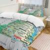 Puxufody Maps of Virginia Bedspread Bedding Set with 2 Pillowcases, Seasons 90"x90" view 1