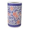 SUZEPER Traditional Style Ceramic Umbrella Stand Rack With Floral Blue & White Porcelain, Home Office Entryway Decor Umbrella Holder,modern Floor Vase For Canes Walking Sticks (40x24cm(16x9inch), D) view 1