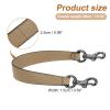 uxcell 14.17 Inch PU Leather Short Bag Strap with Clasp, Purse Handles Handbags Replacement Straps for Clutch Bag Underarm Bags, Tawny, Grey Buckle view 2