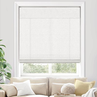 UNISHADES Light Filtering Cordless Roman Shades for Indoor Windows & French Doors, 28 3/4" W 60" H - Light Filtering - Natural