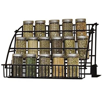 Muzrunq Pull down Spice Rack, 3-Tier Retractable Cabinet Organizer, Metal Pull out Spice Rack Cabinet Shelf for Kitchen Cabinet Cupboard Pantry Organizer Spice Racks for Inside Cabinets.