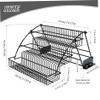 Muzrunq Pull down Spice Rack, 3-Tier Retractable Cabinet Organizer, Metal Pull out Spice Rack Cabinet Shelf for Kitchen Cabinet Cupboard Pantry Organizer Spice Racks for Inside Cabinets. view 2