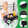 Artmeer X-Large Bamboo Bed Tray with Device Slot and Folding Legs, Black view 4