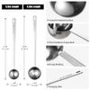 18/8 Stainless Steel Coffee Scoops, Doosu Food-Grade Metal Measuring Spoons with 6.9in Long Handle, Tablespoon Scooper for Coffee Beans, Ground Coffee, Espresso, Protein Powders, Tea (1 & 2 Tbsp) view 2
