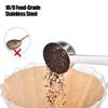 18/8 Stainless Steel Coffee Scoops, Doosu Food-Grade Metal Measuring Spoons with 6.9in Long Handle, Tablespoon Scooper for Coffee Beans, Ground Coffee, Espresso, Protein Powders, Tea (1 & 2 Tbsp) view 3