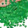 1500pcs St. Patrick's Day Shamrock Confetti Decorations, Iridescent Green Metallic Foil Shamrock Table Confetti Glitter Clover Shamrock Sequin for St Patricks Day Party Home Decoration, 50g view 1