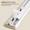 6mm Ultra-thin Single Curtain Track White Aluminum, Custom Room Divider Sliding Curtain Rod for Balcony Hospital Hotel Apartment, Not Bendable Camper Van Shower Curtain,Wall Mount-18.5ft(564cm) view 4