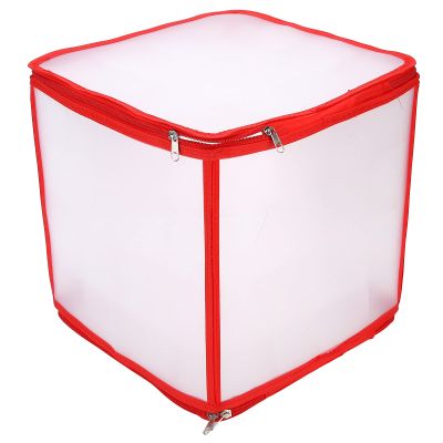 Brrnoo Transparent PVC Storage Box, Organizer with Rounded Design, Adjustable Compartment Boards for Christmas Tree Decorations, Versatile Use