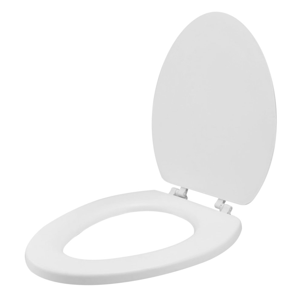 SEWOART 1pc Foam Soft Toilet Seat Lid Gasket Cushion Cover for Home Necessity Easy Installation and Smooth Closure Design White V-shaped Toilet Cover