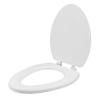 SEWOART 1pc Foam Soft Toilet Seat Lid Gasket Cushion Cover for Home Necessity Easy Installation and Smooth Closure Design White V-shaped Toilet Cover view 1