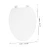 SEWOART 1pc Foam Soft Toilet Seat Lid Gasket Cushion Cover for Home Necessity Easy Installation and Smooth Closure Design White V-shaped Toilet Cover view 2