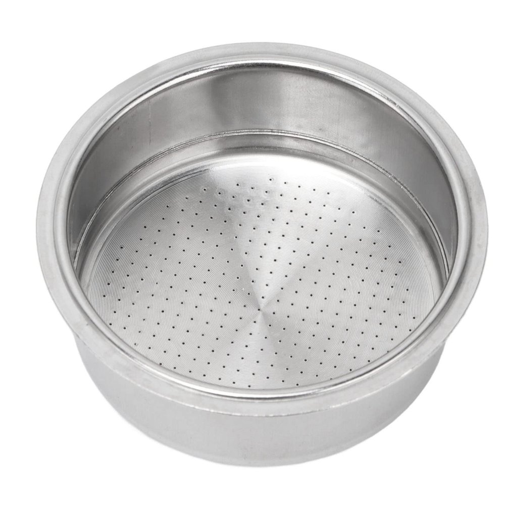 2 Cup Stainless Steel Coffee Pressurized Filter Basket Strainer, Selection of stainless steel, long life, Small and convenient, Good filtering effect, Reusable, Siver, 2in