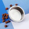 2 Cup Stainless Steel Coffee Pressurized Filter Basket Strainer, Selection of stainless steel, long life, Small and convenient, Good filtering effect, Reusable, Siver, 2in view 3