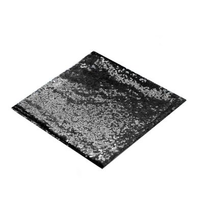 10 pcs 20-Inch Black Sequins Napkins - for Wedding Party Restaurant Holiday Dinner
