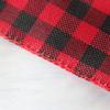Christmas Ribbon, Black Red White Grid Burlap Ribbon, 2 Rolls 5cm Width x 5m Length, for Crafts, Wrapping, New Year Decorations, Wired Design view 3