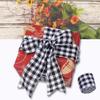Christmas Ribbon, Black Red White Grid Burlap Ribbon, 2 Rolls 5cm Width x 5m Length, for Crafts, Wrapping, New Year Decorations, Wired Design view 4