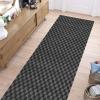Runner Rug 3 ft x 73 ft, Outdoor/Indoor Rug with Rubber Backing Non Slip for Hallway, Kitchen, Patio, Laundry, RV, Entryway, Garage, Bathroom, Area Rug Carpet, Black Check, Customizable view 2