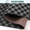 Runner Rug 3 ft x 73 ft, Outdoor/Indoor Rug with Rubber Backing Non Slip for Hallway, Kitchen, Patio, Laundry, RV, Entryway, Garage, Bathroom, Area Rug Carpet, Black Check, Customizable view 3