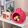 Dragon Fruit Statue, Dragon Fruit Storage Tray, Dragon Fruit Shaped Keys Jewelry Sundry Tray, Dragon Fruit Resin Entryway Ornament, Creative Key Holder Candy Dish, for Tabletop Cabinet view 3
