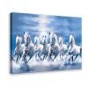 Seven Lucky Running Wild Horses Wall Art Animal Posters 7 Horses Running Painting 4 Canvas Poster Bedroom Decor Sports Landscape Office Room Decor Gift Frame-style Frame-style20x30inch(50x75cm) view 1