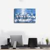 Seven Lucky Running Wild Horses Wall Art Animal Posters 7 Horses Running Painting 4 Canvas Poster Bedroom Decor Sports Landscape Office Room Decor Gift Frame-style Frame-style20x30inch(50x75cm) view 3