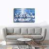 Seven Lucky Running Wild Horses Wall Art Animal Posters 7 Horses Running Painting 4 Canvas Poster Bedroom Decor Sports Landscape Office Room Decor Gift Frame-style Frame-style20x30inch(50x75cm) view 4