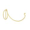 Iron Hook Sturdy Glass Holder Christmas Plant Hanging Hooks Moon Shaped Iron Bracket Ornament Stand view 4