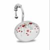 Valentine's Day Shower Curtain Hooks, White Red Roses Love Heart 12PCS Shower Curtain Hooks Rings for Bathroom Stainless Steel Rust Shower Curtain Hangers view 1