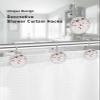 Valentine's Day Shower Curtain Hooks, White Red Roses Love Heart 12PCS Shower Curtain Hooks Rings for Bathroom Stainless Steel Rust Shower Curtain Hangers view 3