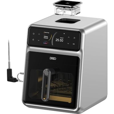 6 QT Smart Air Fryer Cooker with Advanced Cooking Probe and Water Atomizer