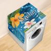 Washer and Dryer Covers for the Top Personalized Fridge Dust Cover with Pockets Custom Dustproof Foldable Washer Dryer Topper Tropical Flowers washing-machine-Top-Cover view 1