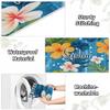 Washer and Dryer Covers for the Top Personalized Fridge Dust Cover with Pockets Custom Dustproof Foldable Washer Dryer Topper Tropical Flowers washing-machine-Top-Cover view 4