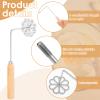 6Pcs Waffle Rosettes Molds, Aluminum Alloy Rosettes Cookie Molds Easy to Use Waffle Rosette Maker Comfortable Rosette Maker Safe Reliable Waffle Rosette Maker Suitable for Baking view 4