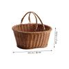 BESPORTBLE Decorative Woven Basket Multi-functional Handheld and Vegetable Storage Capacity Natural Rattan Design for Home Organization and Picnic Use and Lightweight view 2