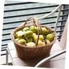 BESPORTBLE Decorative Woven Basket Multi-functional Handheld and Vegetable Storage Capacity Natural Rattan Design for Home Organization and Picnic Use and Lightweight view 3