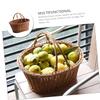 BESPORTBLE Decorative Woven Basket Multi-functional Handheld and Vegetable Storage Capacity Natural Rattan Design for Home Organization and Picnic Use and Lightweight view 4
