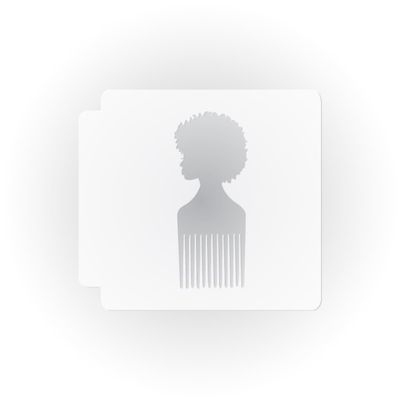 Afro Woman Hair Pick 783-E929 Stencil (15 inch)