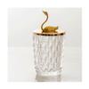 BMXCY Exquisite Swan Toothpick Holder with Lid Toothpick Holders Container Transparent Toothpick Dispenser Glass Toothpicks Container Sturdy view 1