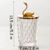 BMXCY Exquisite Swan Toothpick Holder with Lid Toothpick Holders Container Transparent Toothpick Dispenser Glass Toothpicks Container Sturdy view 2