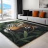 Washable Soft Low Pile Area Rug 3 X 4 Ft Non-Slip Simple Jungle Tigerbrown Green Living Room Bedroom Accent Rug Indoor Floor Carpet Fade Resistant Wear Resistant view 3
