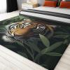 Washable Soft Low Pile Area Rug 3 X 4 Ft Non-Slip Simple Jungle Tigerbrown Green Living Room Bedroom Accent Rug Indoor Floor Carpet Fade Resistant Wear Resistant view 4