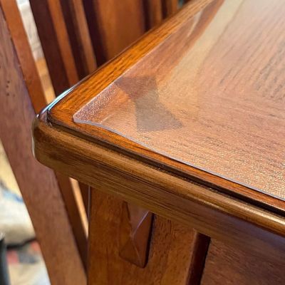 130x135 cm / 51x53 inchs Glass PVC Plastic Table Pads, Translucent Frosted 2 (mm) Thickness, Desk Topper, Vinal Table Protector Cover Mat, Table Surface Protector, Dining Table Protector Desk Mat